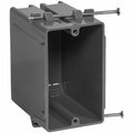 Ecm Industries Electrical Box, 18 cu in, New Work Box, 1 Gang, PVC, Rectangular BOX-NS18